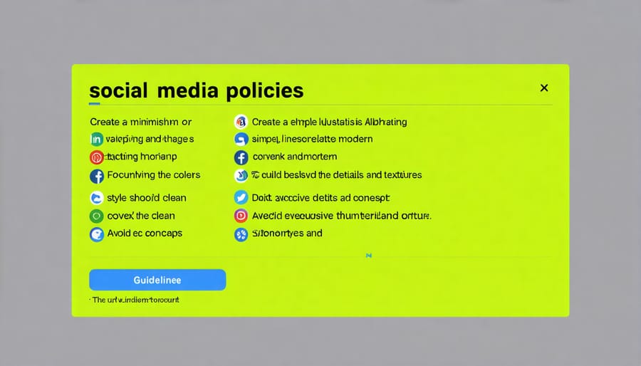 Comparison chart of social media platform policies regarding vaping content
